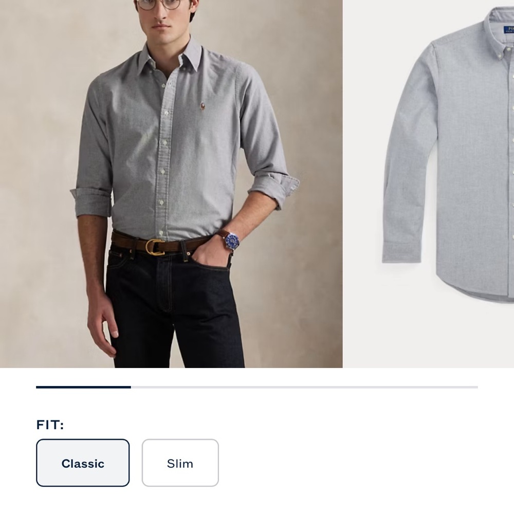 Polo by Ralph Lauren Men's “The Iconic Oxford Shirt” in Slate XXL - Picture 2 of 8